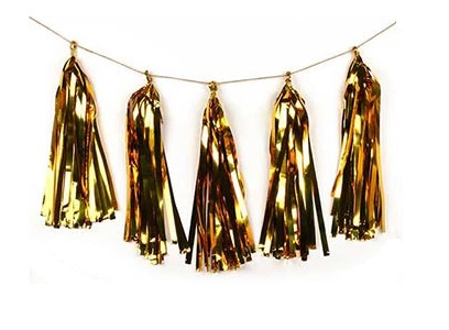 Foil store tassel garland